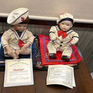 Vintage porcelain Ashton Drake statues